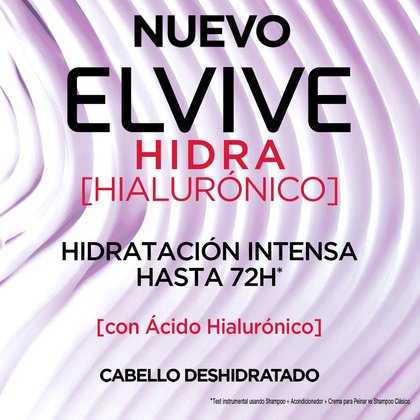 Mascarilla para cabello Hidra Hialurónico con Ácido Hialurónico de Elvive L'Oréal Paris claim