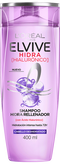 Packshot Shampoo Elvive morado con ácido hialurónico