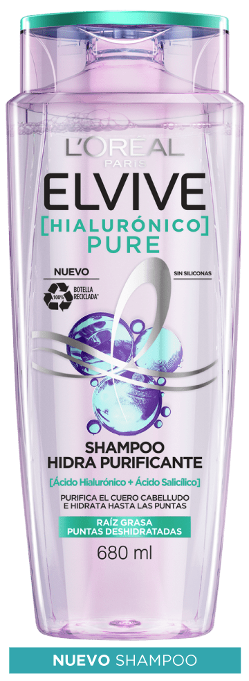 Shampoo Elvive Hialurónico Pure control grasa