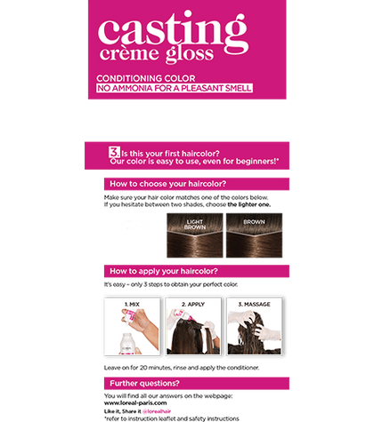 Foto del lateral del envase de la coloracion Casting Creme Gloss 400