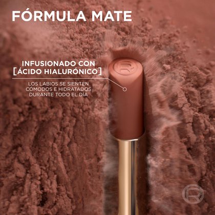 Formula Mate infusionado con ácido hialurónico. Labios más cómodos e hidratados durante todo el día. Le Nude Resilient 105 Centroamerica.