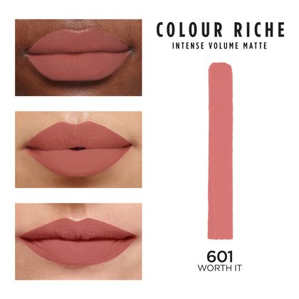 Color Riche intense volume matte. 601 le Nude Worth It Centroamerica.